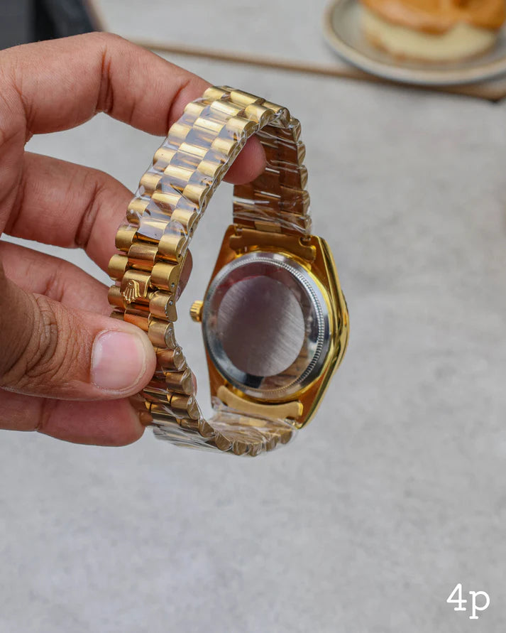 Day-Date White Dial Gold Edition Watch – Model RW0355
