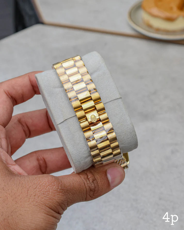 Day-Date White Dial Gold Edition Watch – Model RW0355